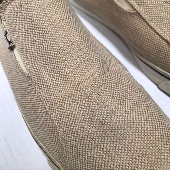 ‎UGG tan canvas slide on loafers 11 main image 11